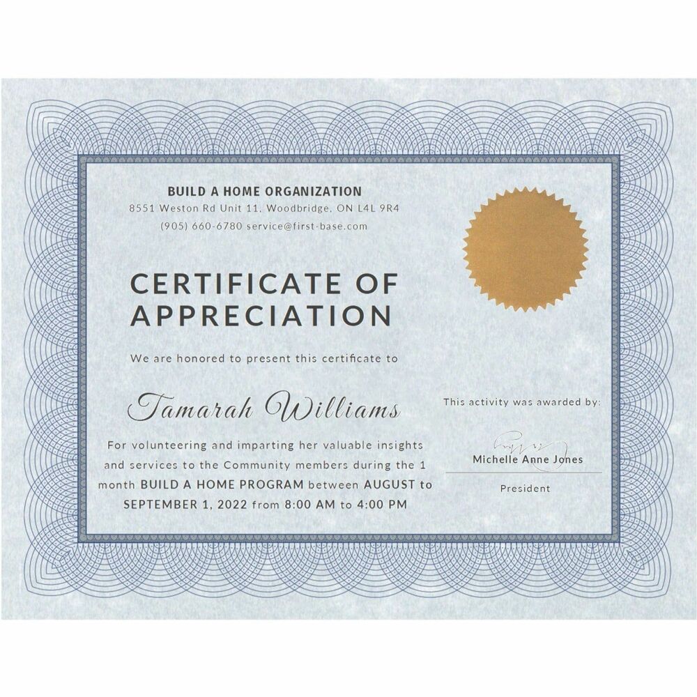 Certificates & Seals